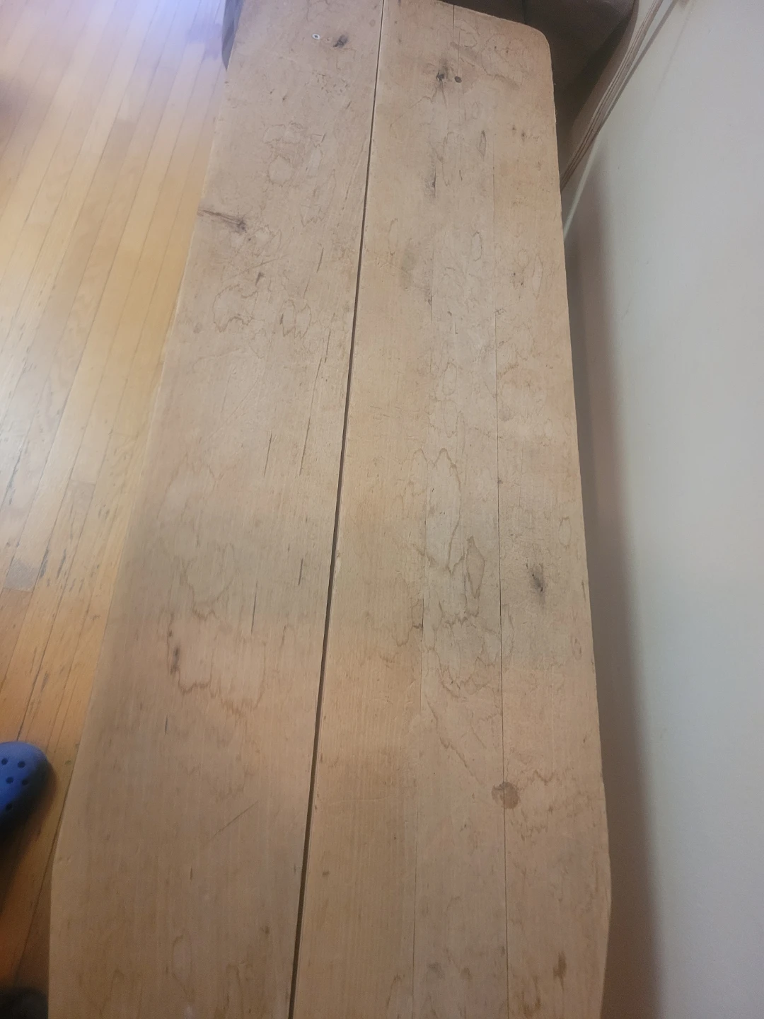 Vintage Wooden Ironing Board plant display buffet table - photo 4