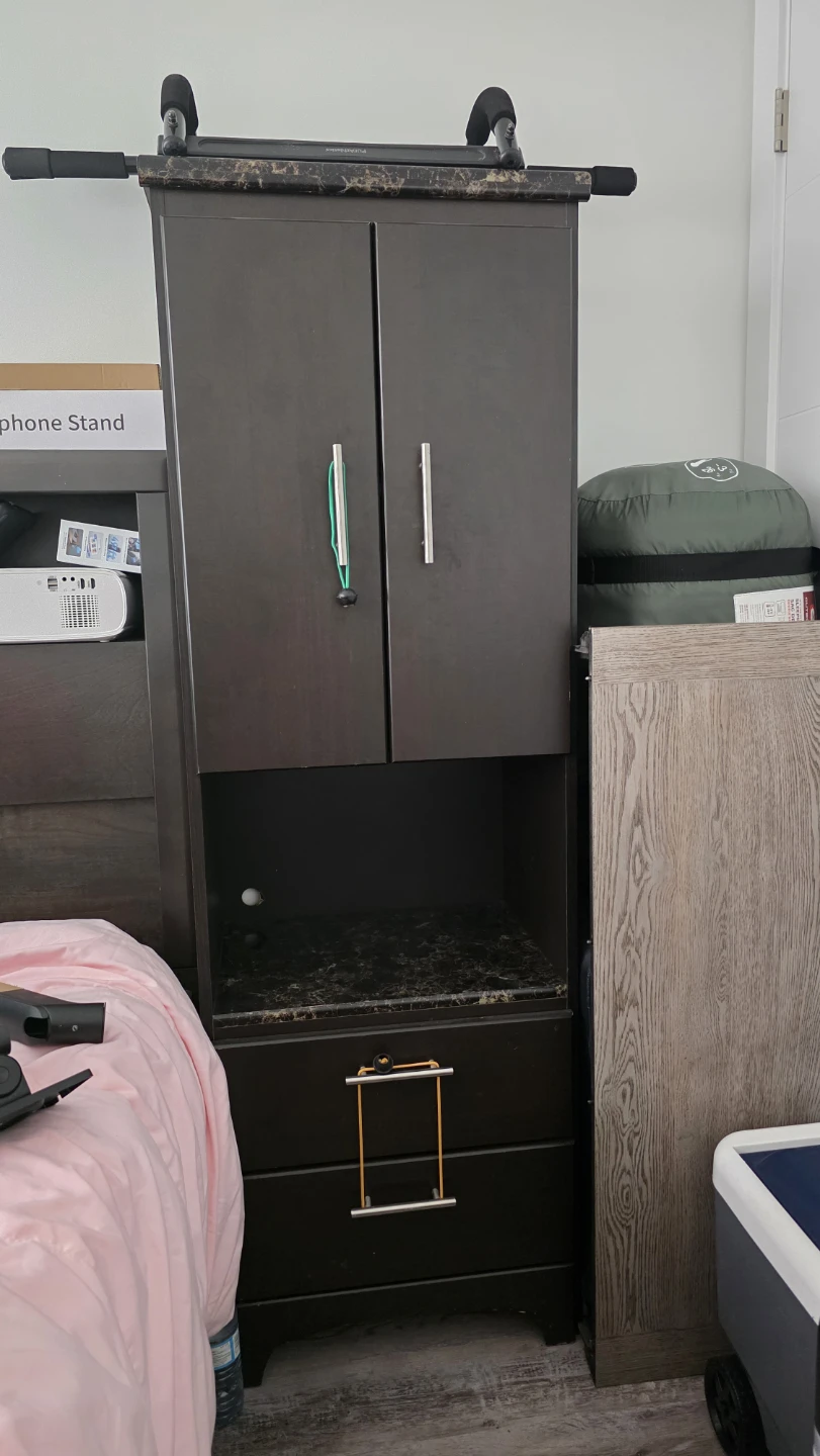 Dark Brown Storage Cabinet with Drawers