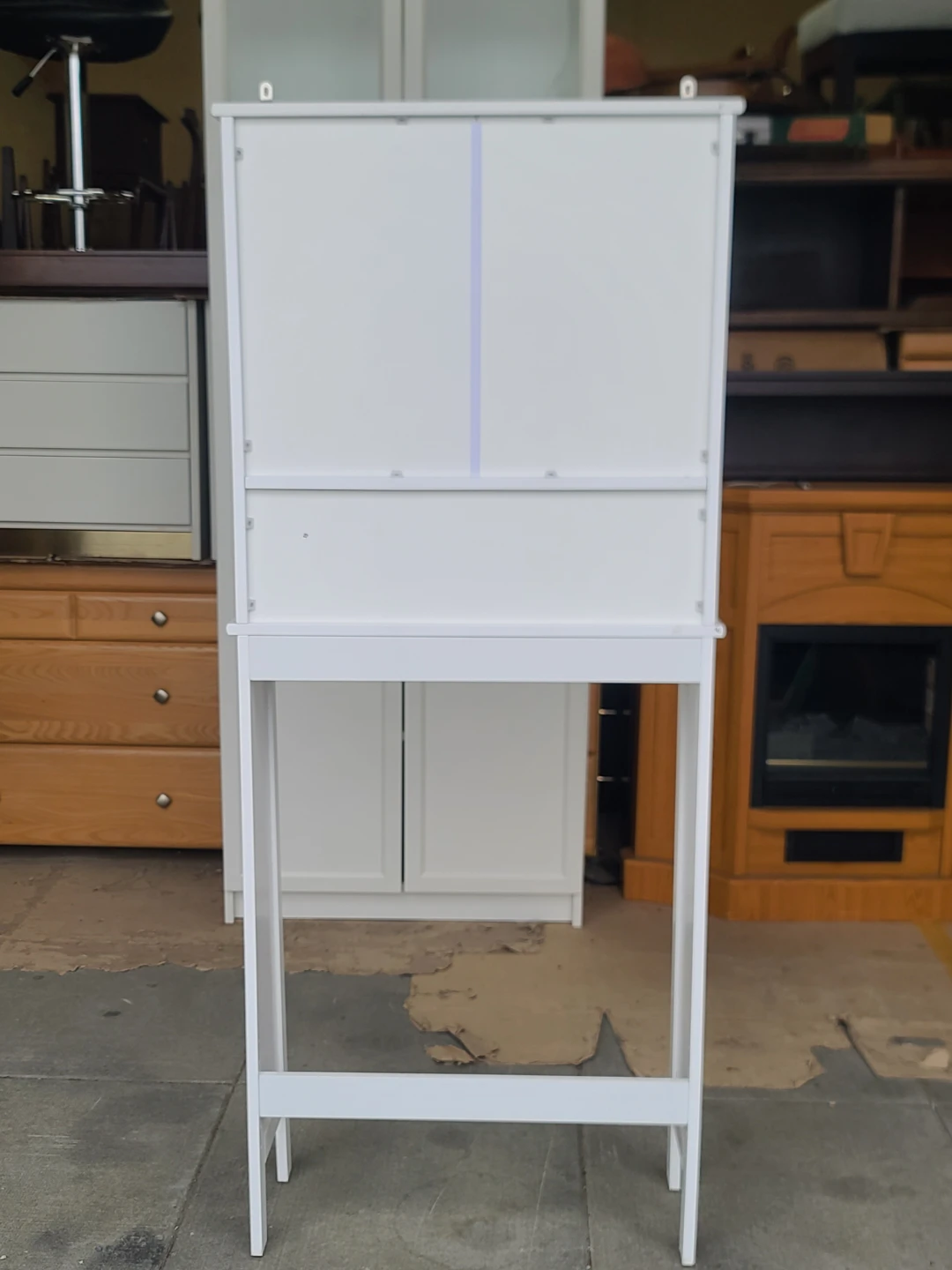 White Bathroom Over-the-Toilet Storage Cabinet - photo 4