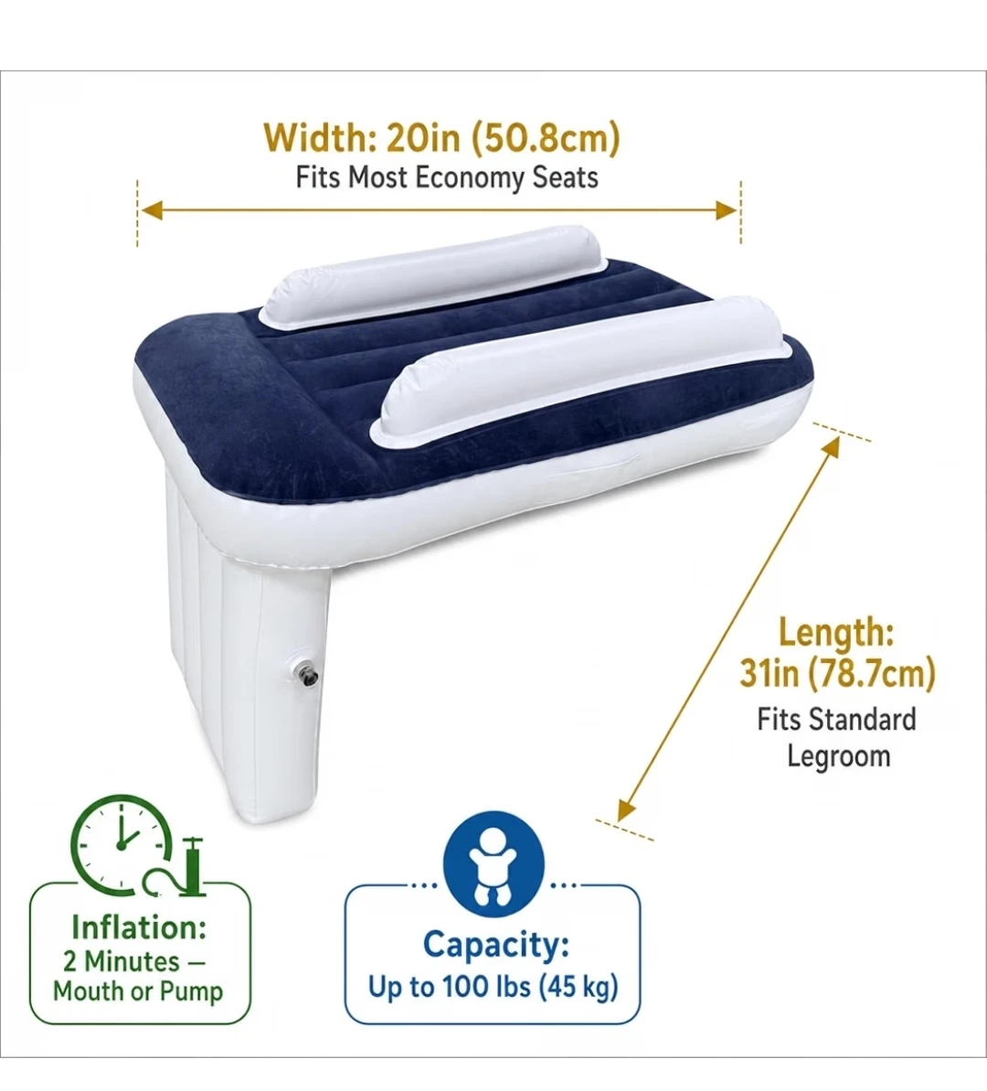 Air Mattress bed for baby children travel flight Airplane Train - photo 2