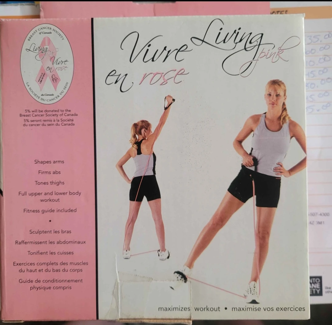 Vivre Living Pink Resistance Band Workout Kit
