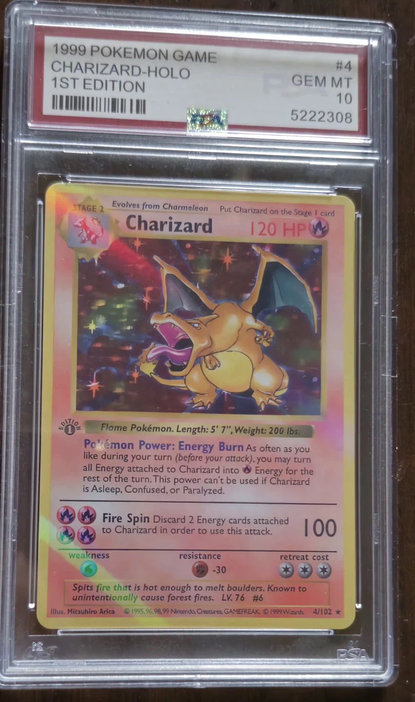 1999 Pokemon 1st Edition Charizard Holo PSA 10