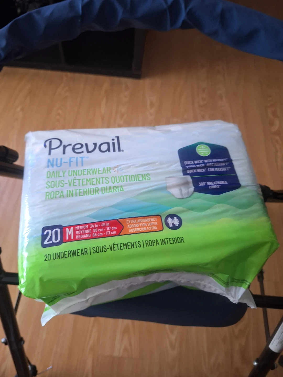 Prevail Nu-Fit Daily Underwear Size Medium