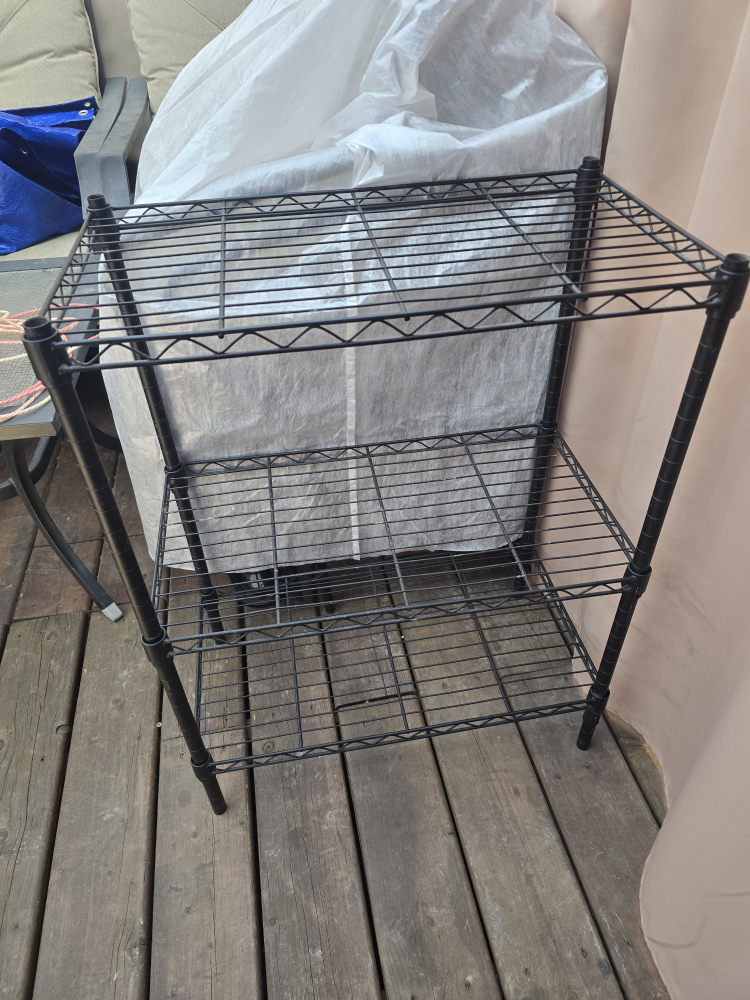 3-Tier Black Wire Storage Shelving Unit