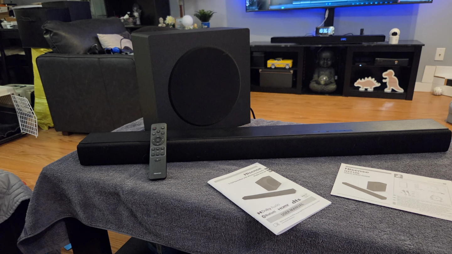 Hisense HS3100 3.1 Channel Soundbar + Wireless Subwoofer