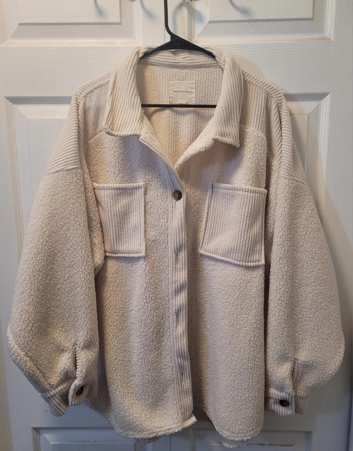 American Eagle Sherpa Corduroy Shacket
