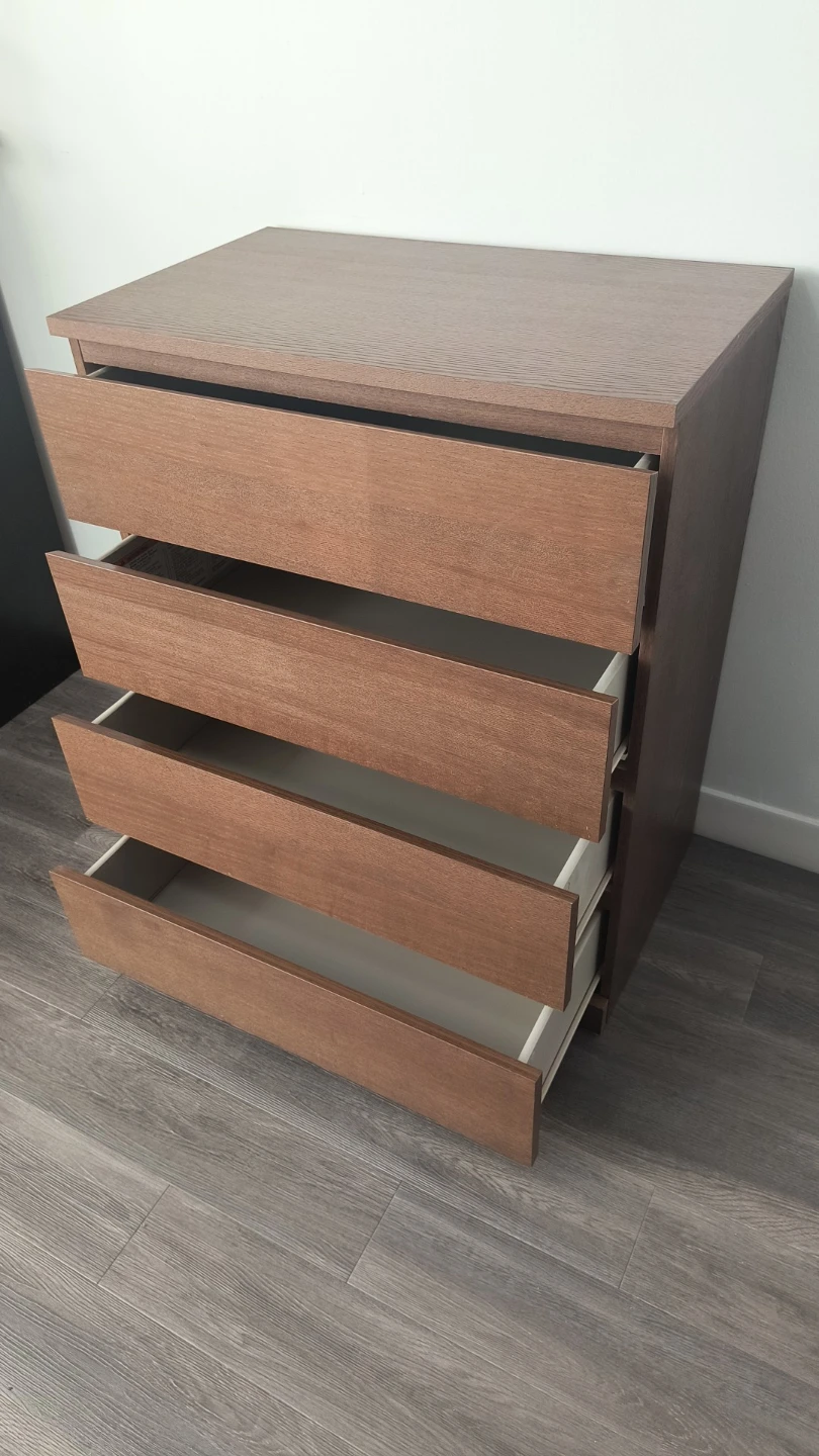 IKEA Malm 4-Drawer Chest Dark Brown - photo 2