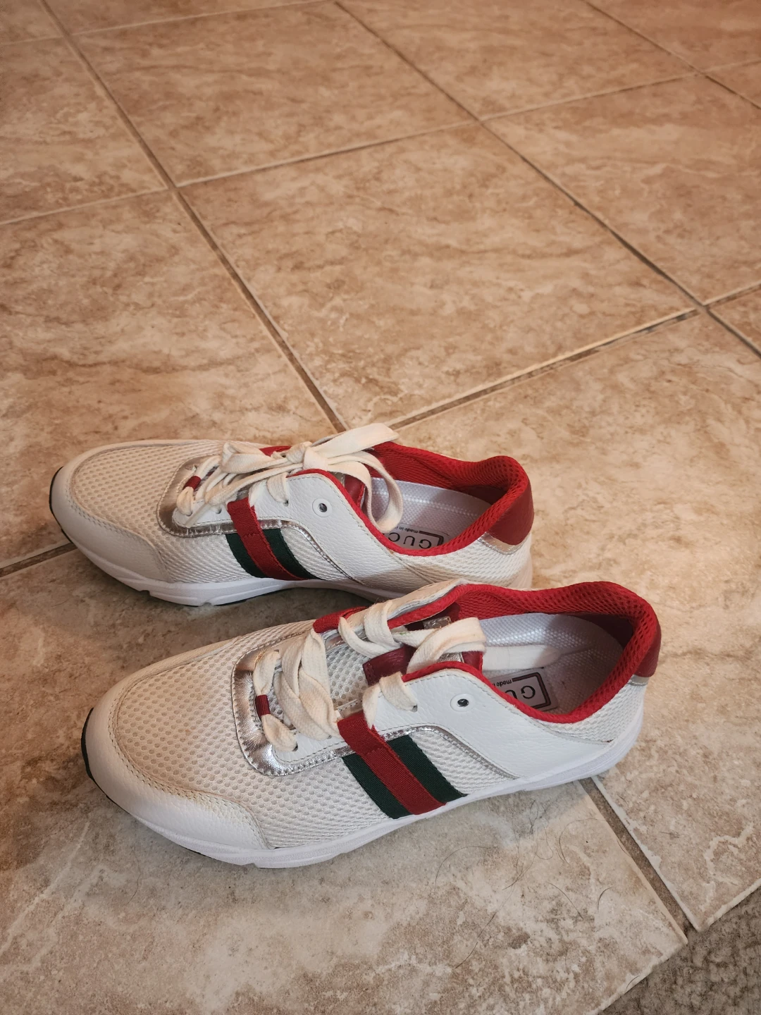 Gucci White Mesh Sneakers