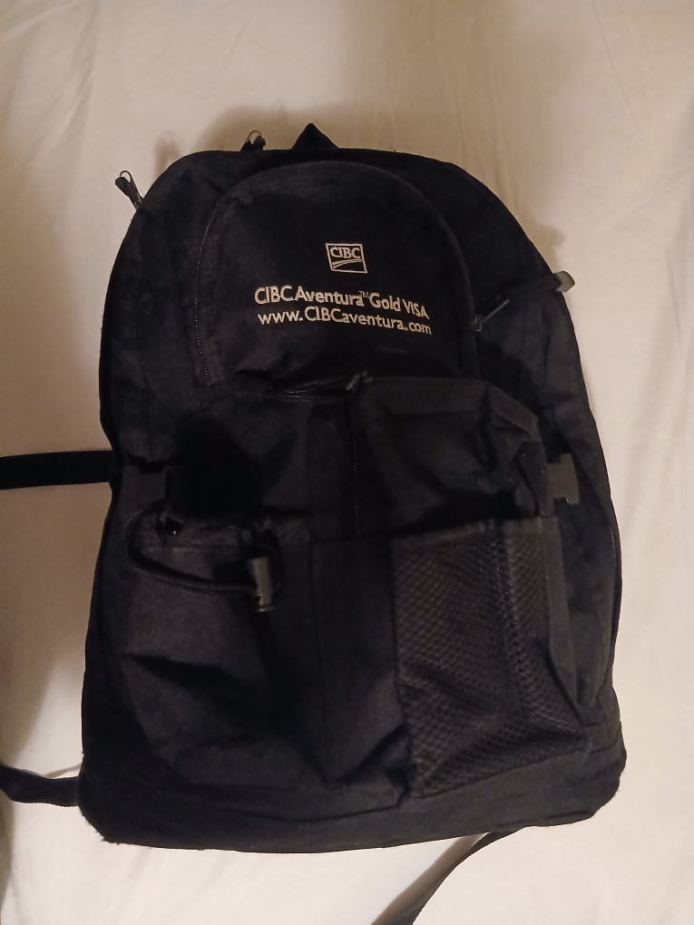 Black CIBC Aventura Gold Visa Backpack