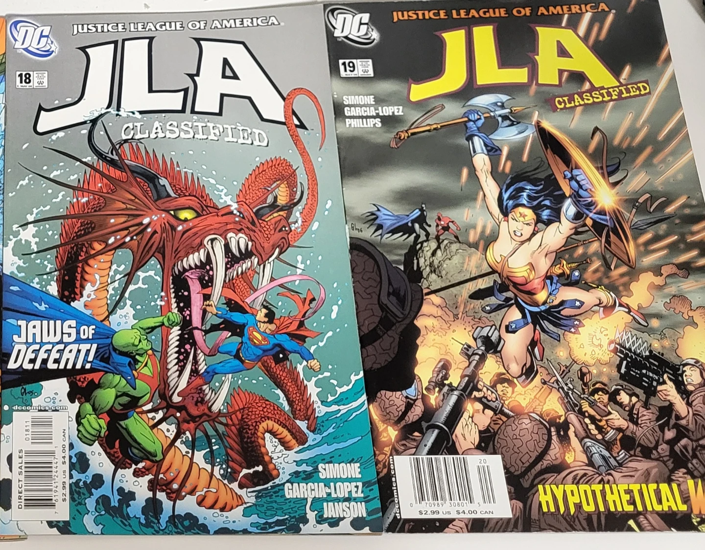 Set of 4 Justice League and JLA Classified Comic Books