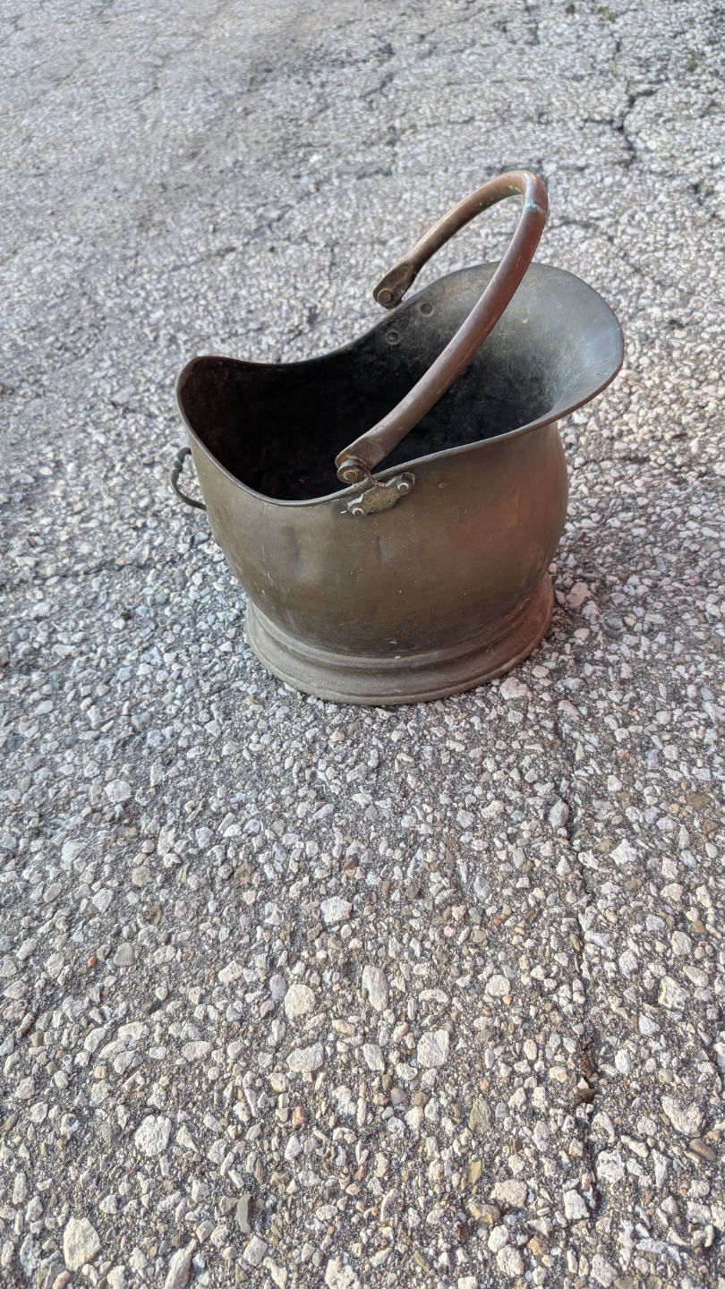 Vintage Copper Fireplace Coal Scuttle - photo 2