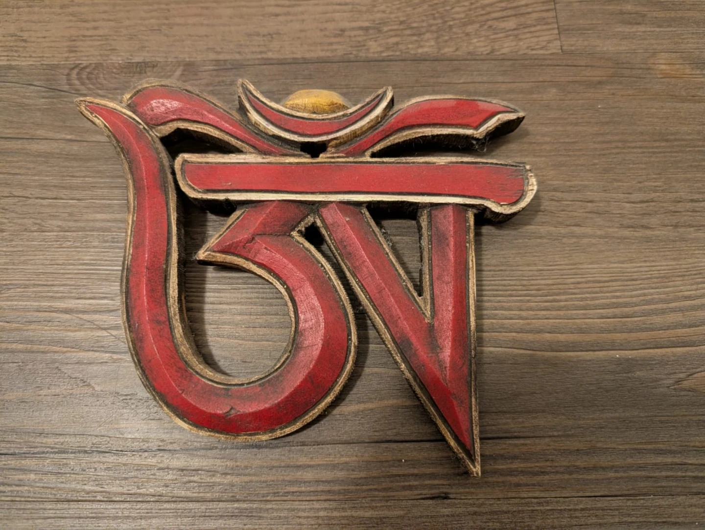 Wooden Om Symbol Wall Decor