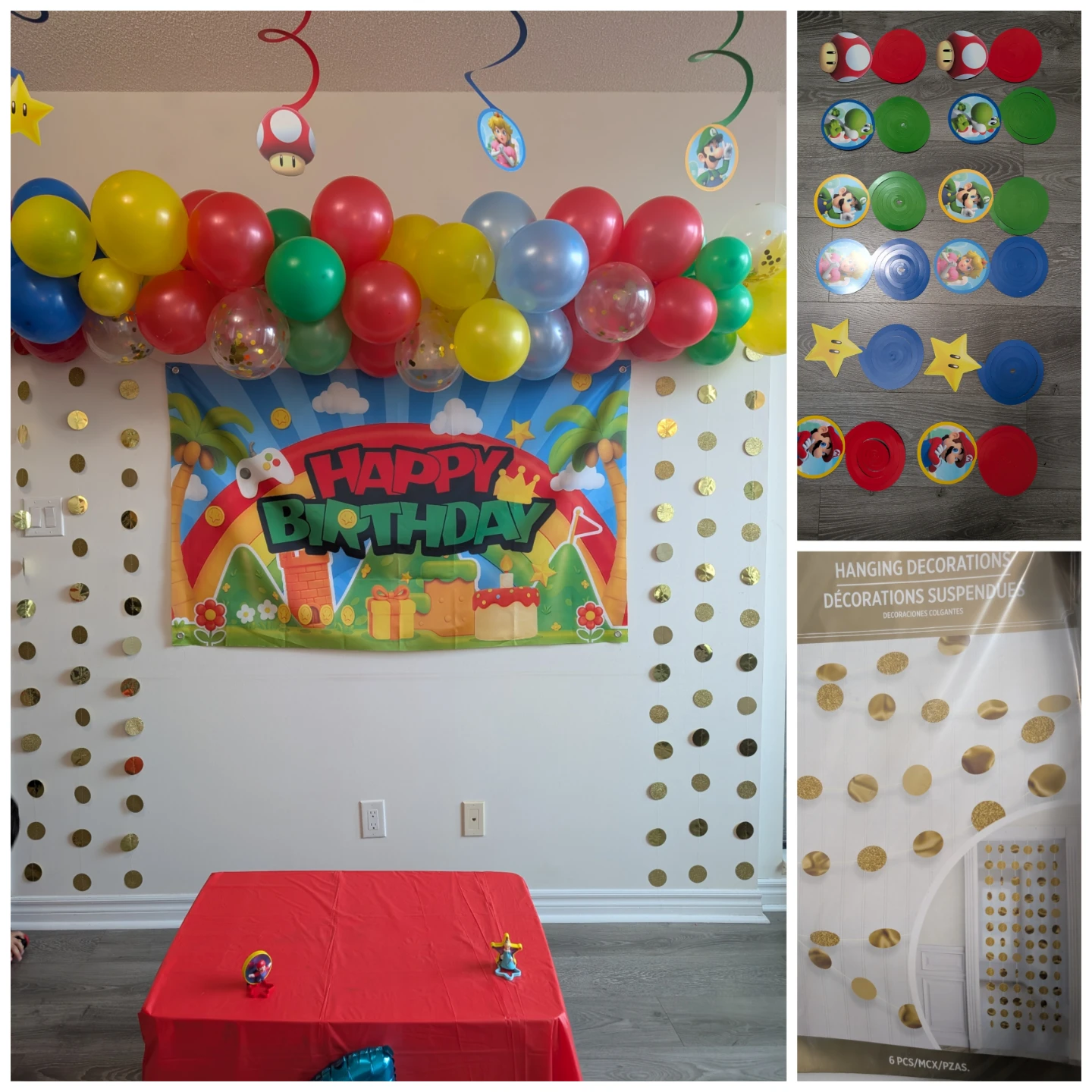 Super Mario Themed Birthday Party Decoration Set