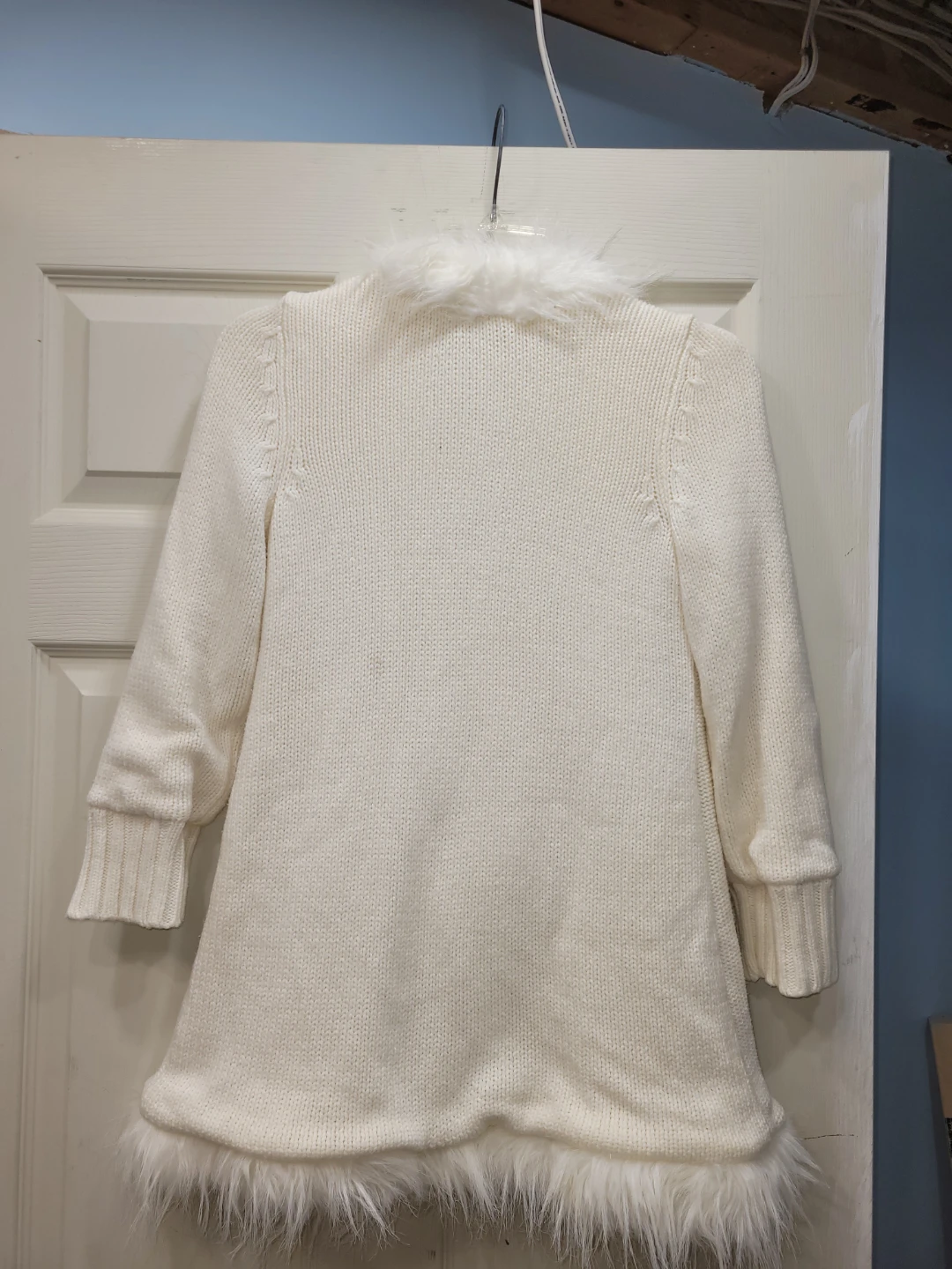 The Children's Place Girls' White Faux Fur Cardigan - photo 2