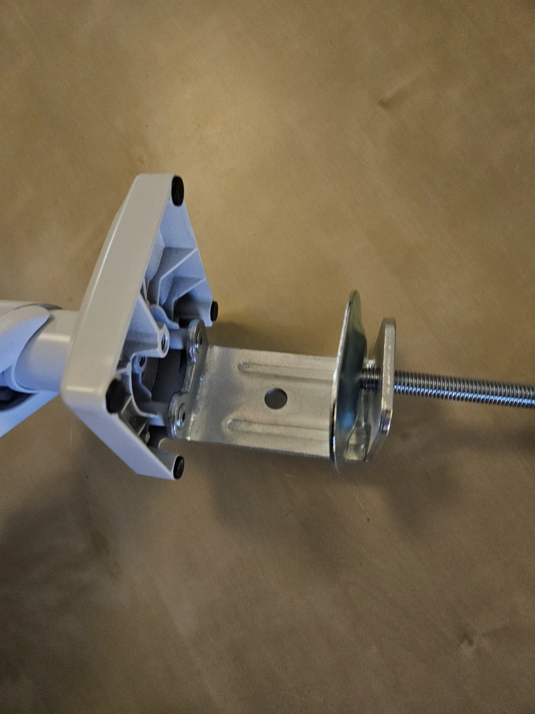 White Adjustable Desk Monitor Mount - photo 4