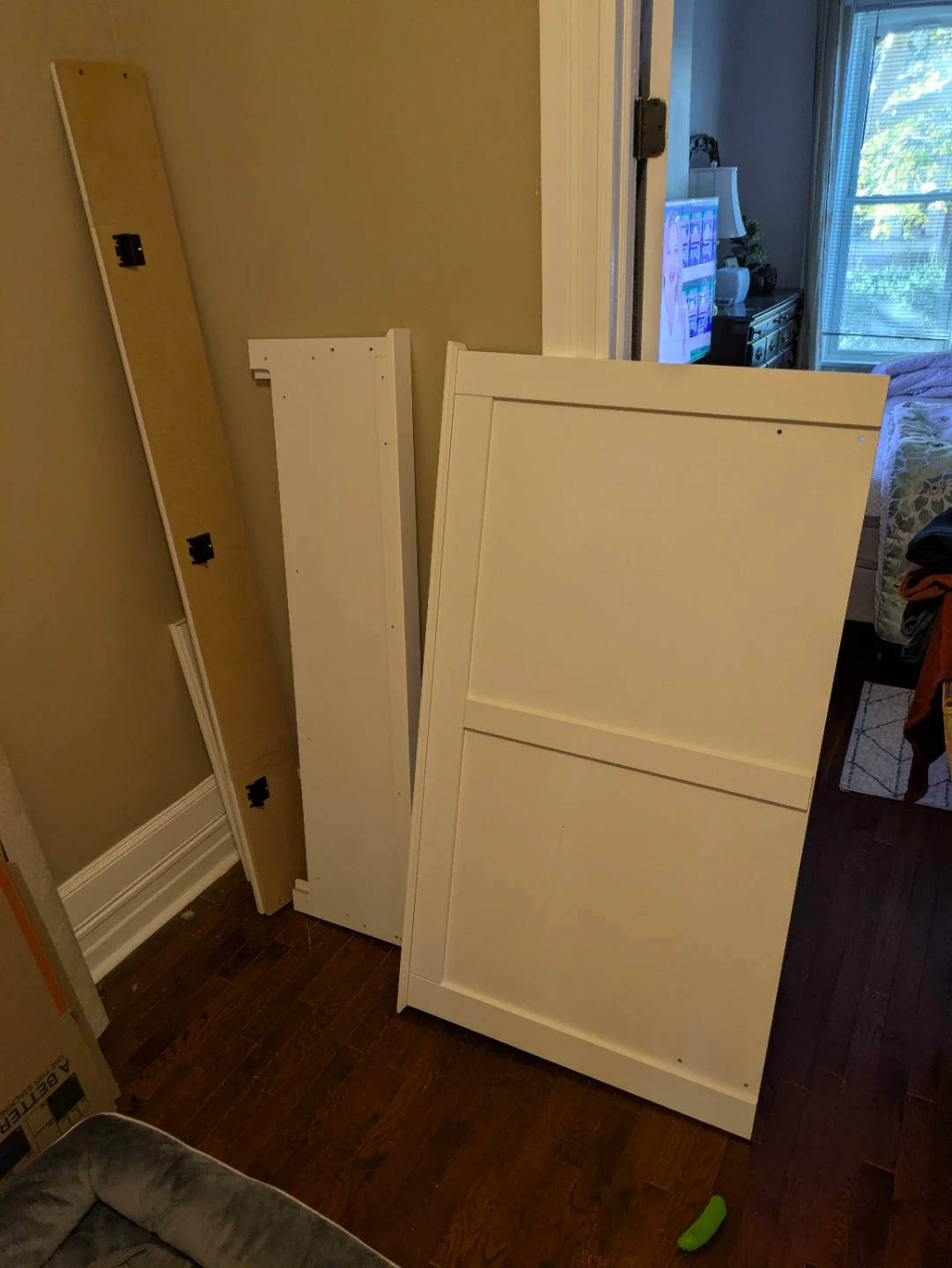 Full Size White Wood Bed Frame Headboard