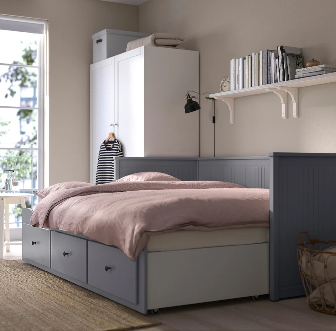 IKEA HEMNES Gray Twin Daybed Frame with 3 Drawers - photo 3