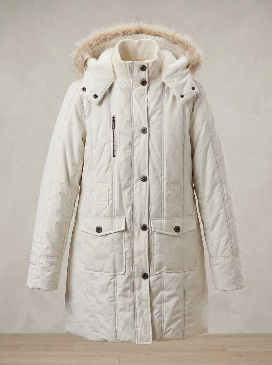 Pyramid White Winter Parka - XXL