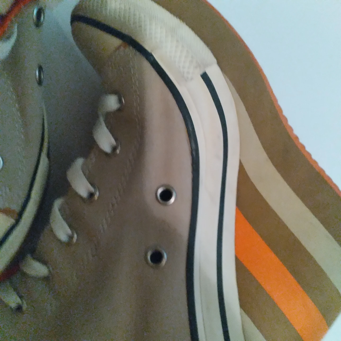 Goldluxe Beige High-Top Wedge Sneakers - photo 3