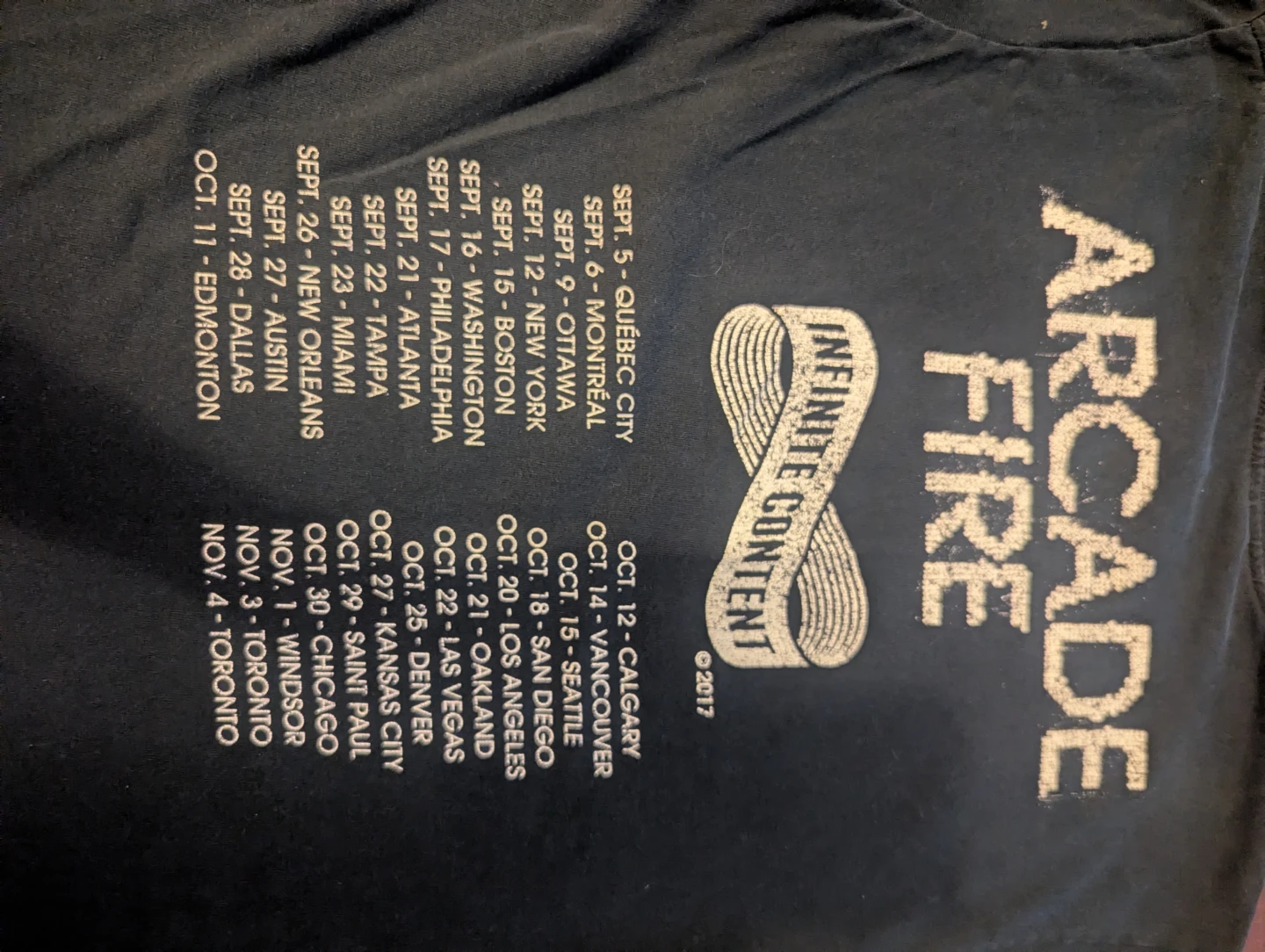 Arcade Fire Infinite Content Tour T-Shirt - photo 2