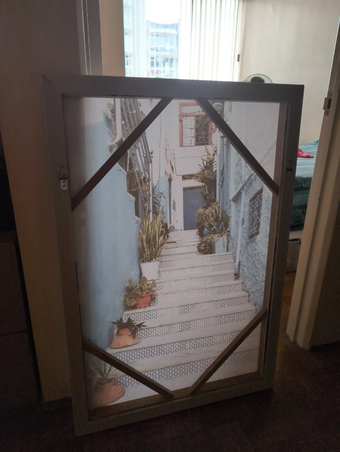 Large Framed Mediterranean Staircase Wall Art - photo 4