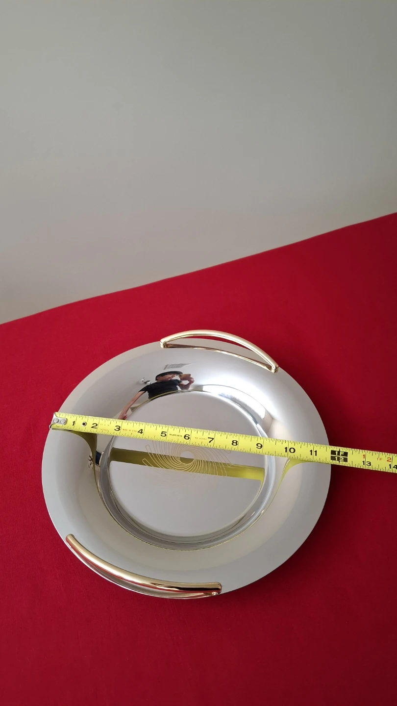Giorinox Steel Serving Tray with Gold Handles - photo 5