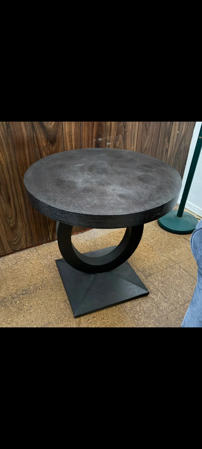 Black Circular Side Table