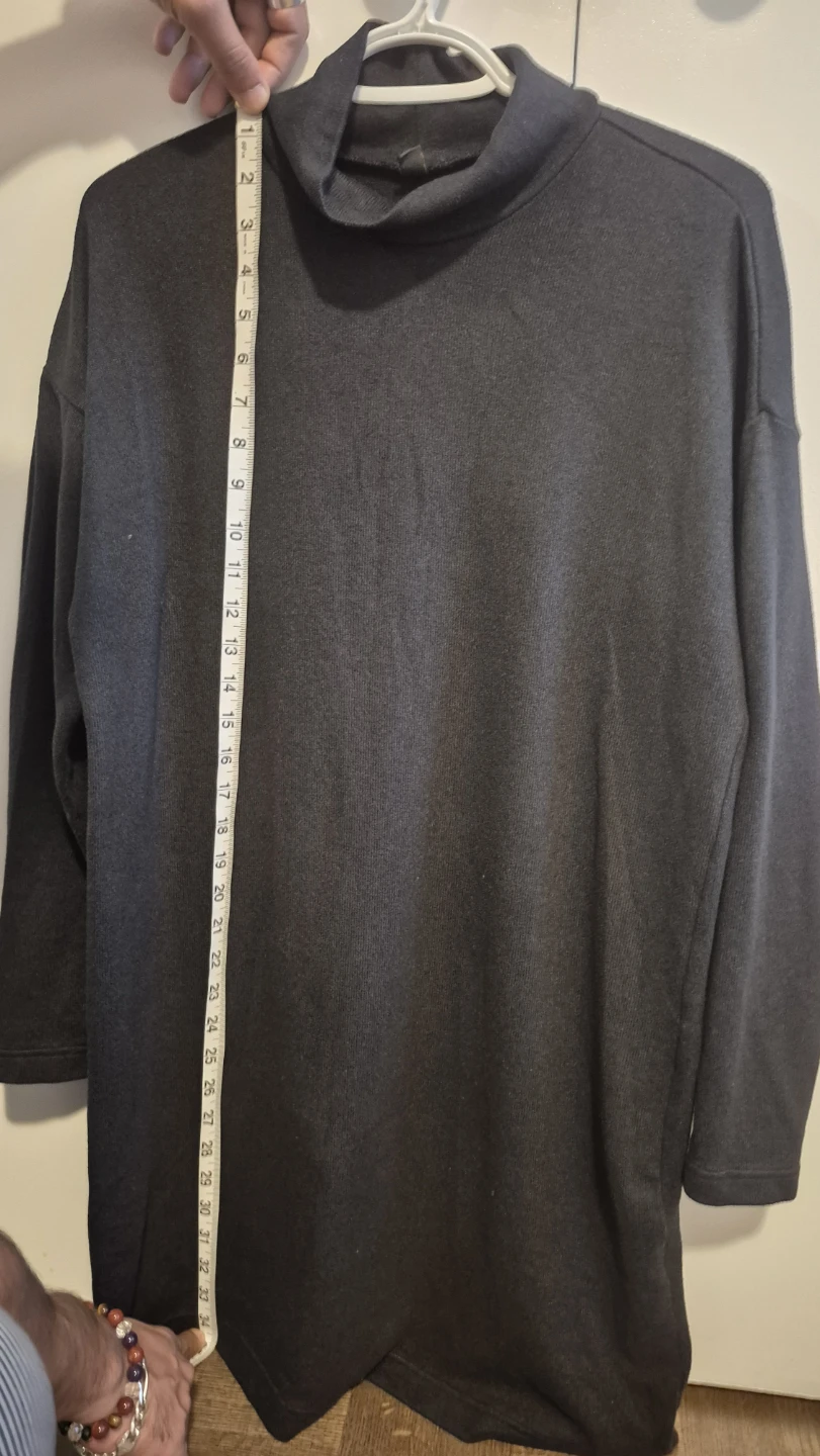 Uniqlo Black Mock Neck Knit Dress Size M - photo 5