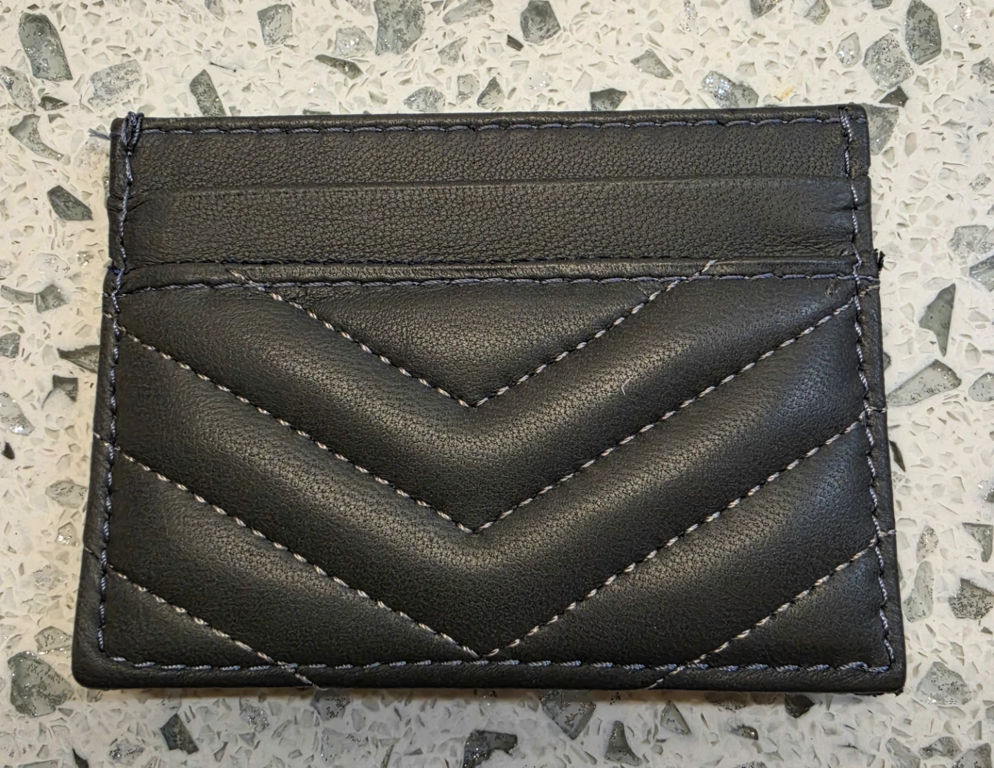 Saint Laurent YSL Quilted Leather Card Holder - photo 2