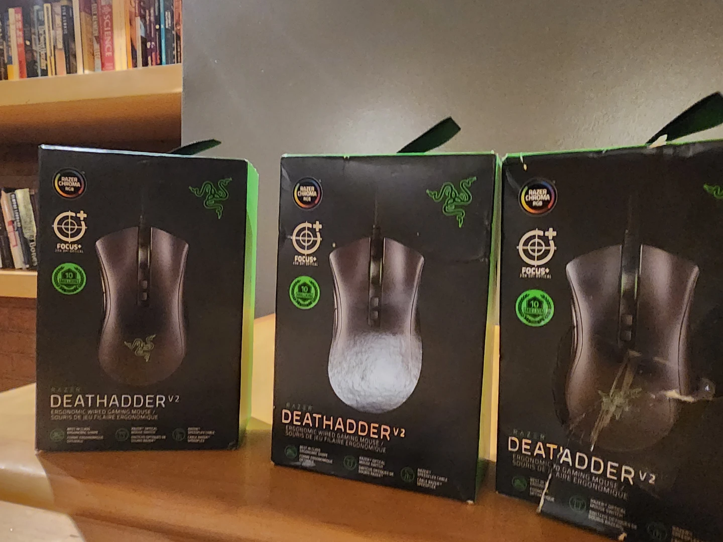 3 x Razer DeathAdder V2 Wired Gaming Mice