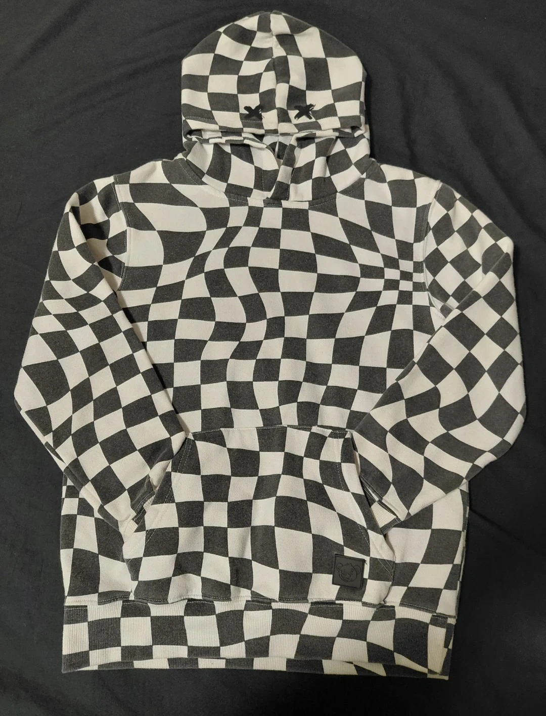 Black and White Checked Hoodie