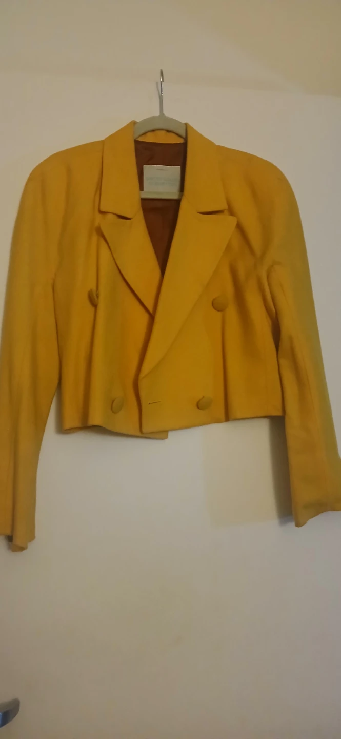 Yellow Cropped Blazer