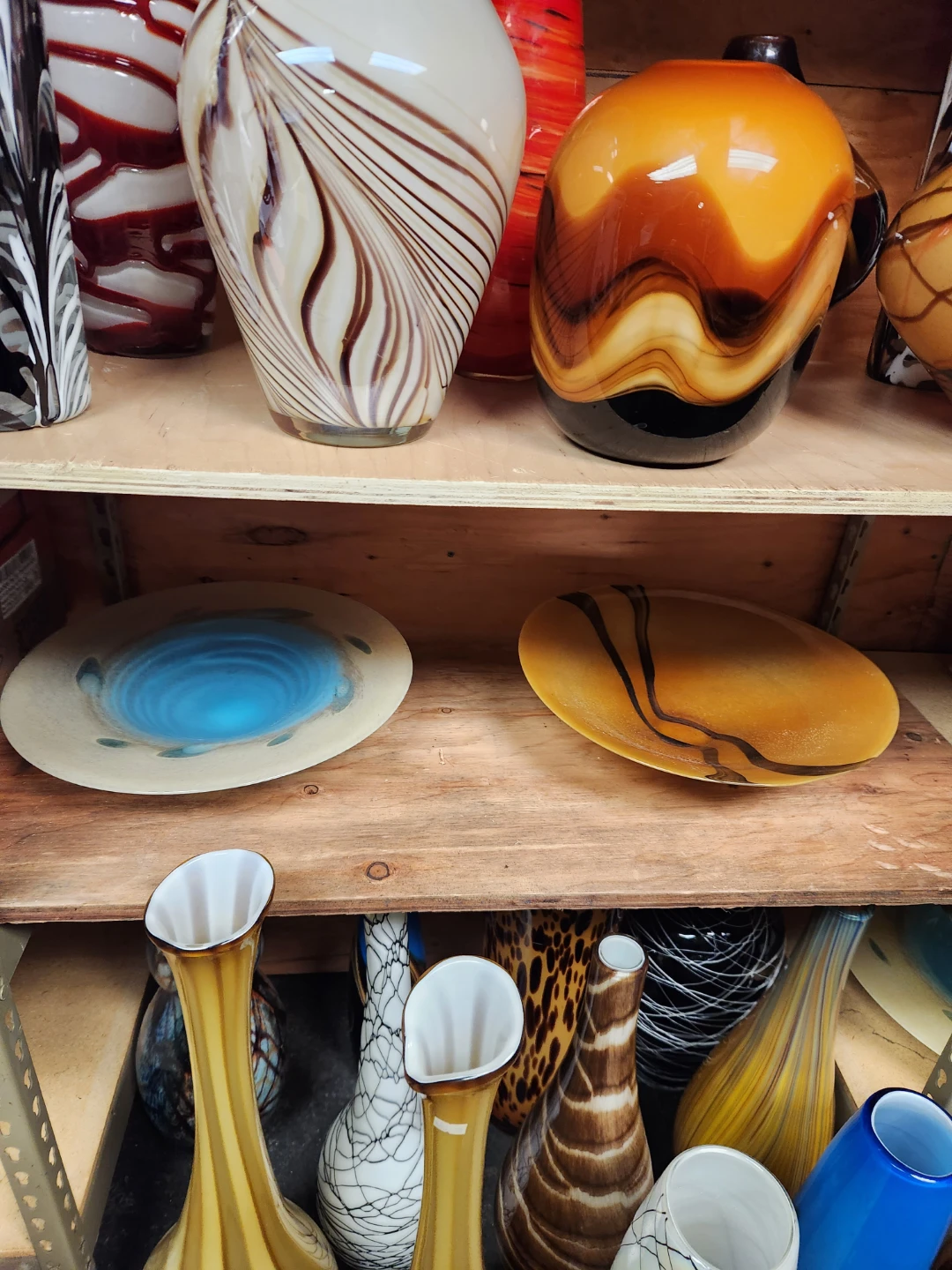 Assorted Hand-Blown Art Glass Vases