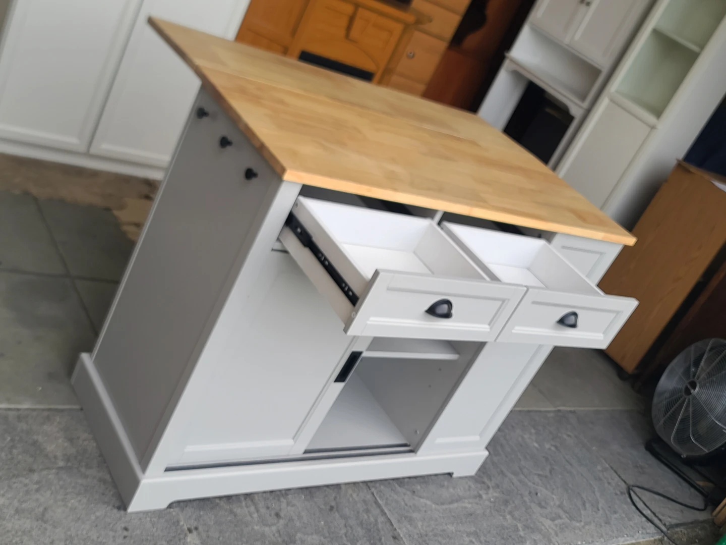 Kitchen Island with Drop Leaf - photo 4