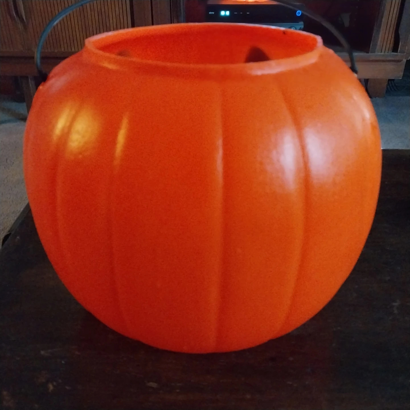 Orange Plastic Jack-O'-Lantern Trick-or-Treat Bucket - photo 3