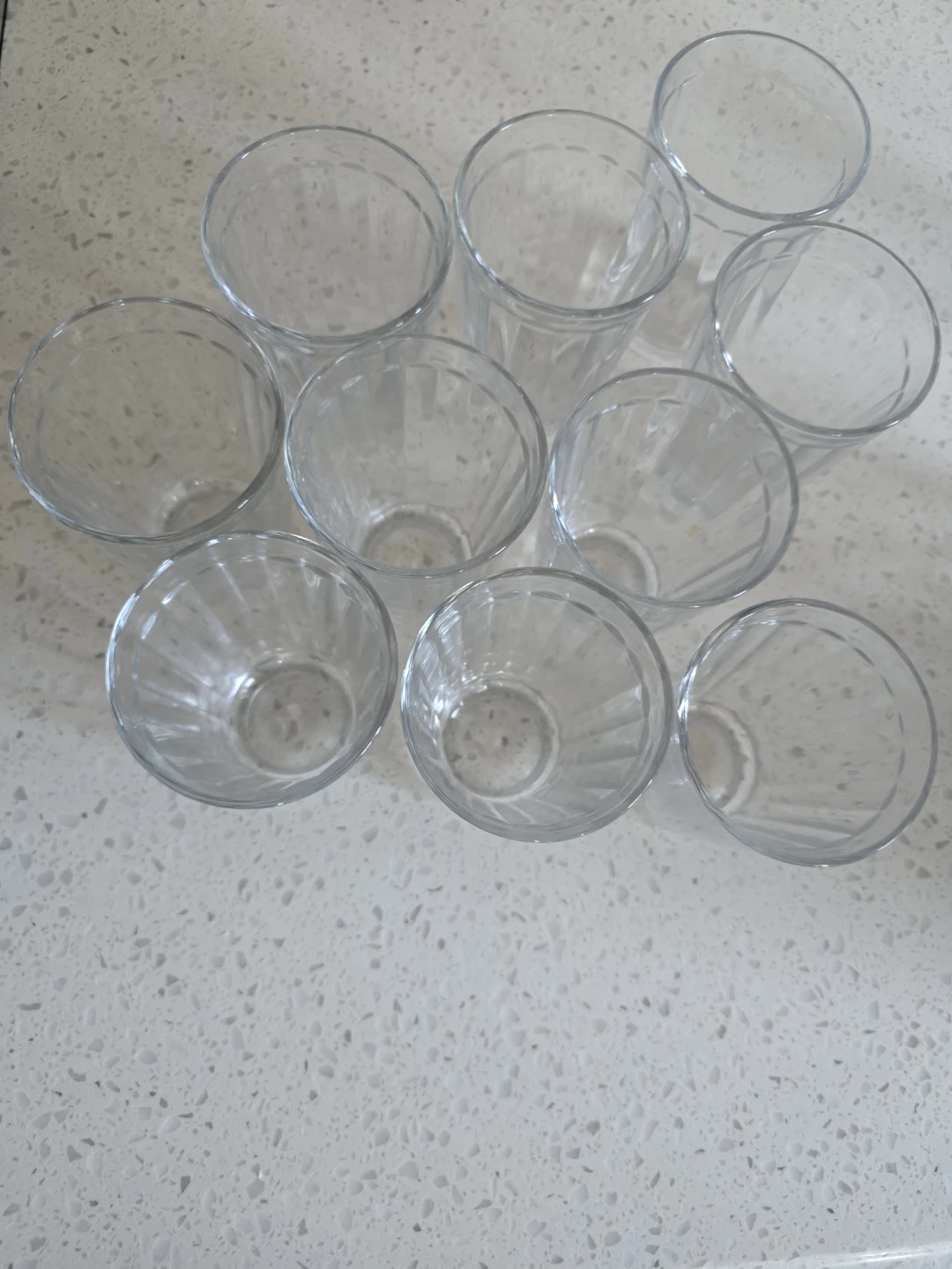 Set of 10 Ribbed Drinking Glasses - photo 2