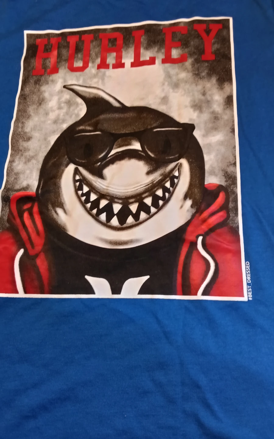 Hurley Youth Shark T-Shirt Blue Large - photo 3