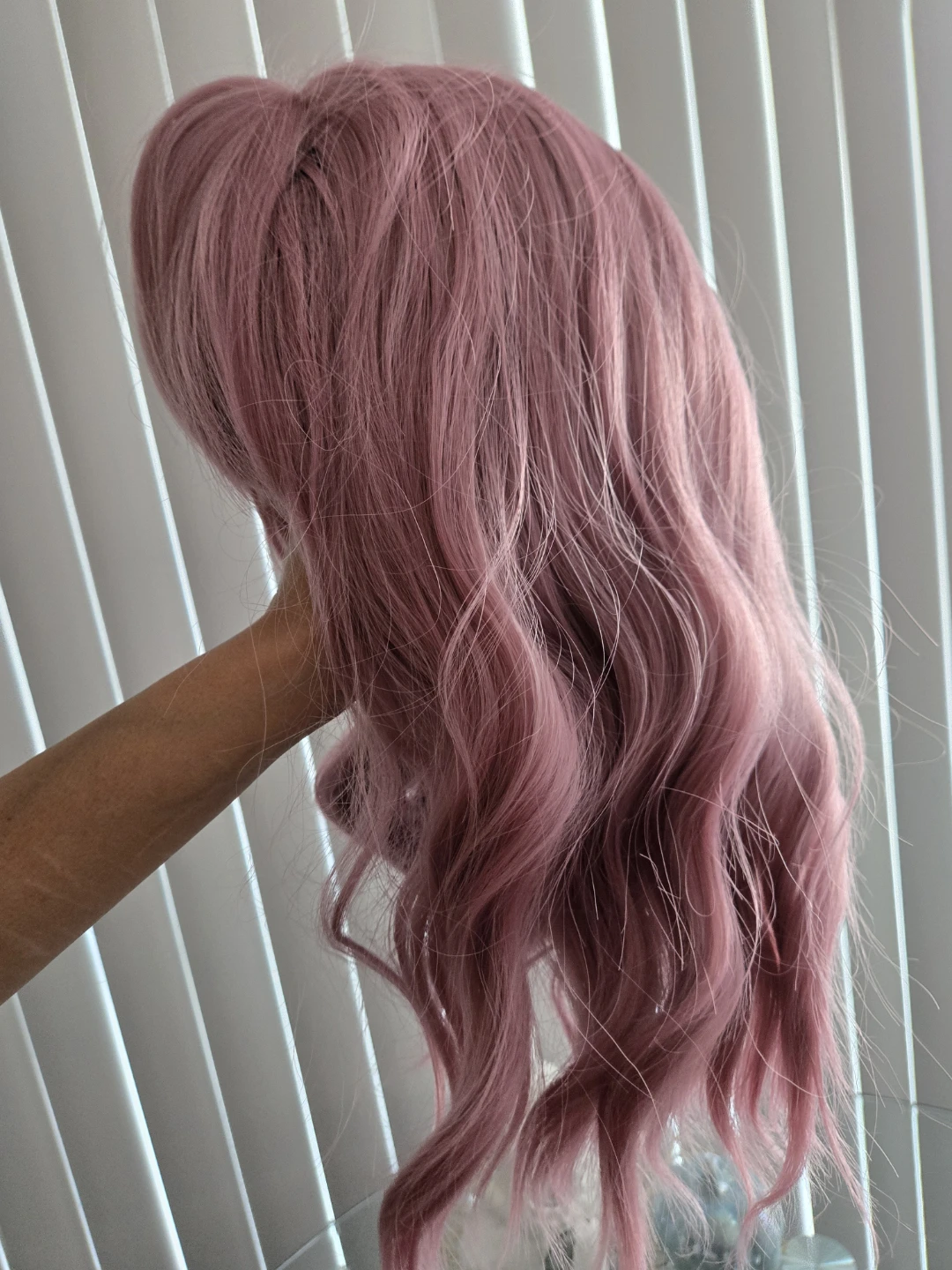 Pink Wavy Synthetic Wig - photo 3