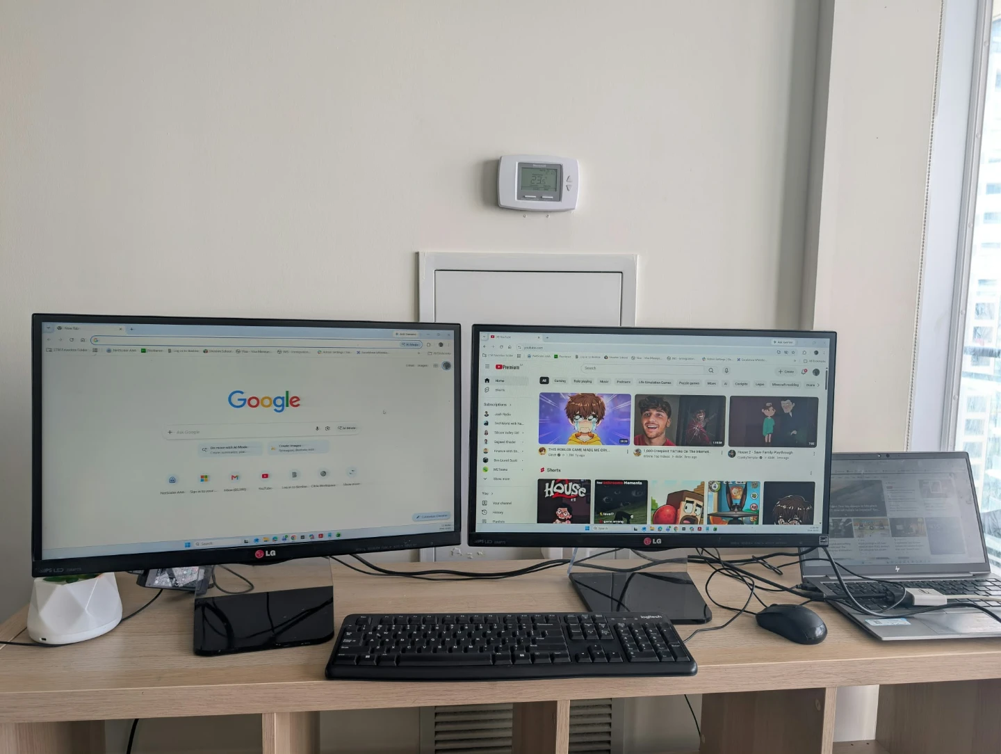 Two LG IPS LED Monitors