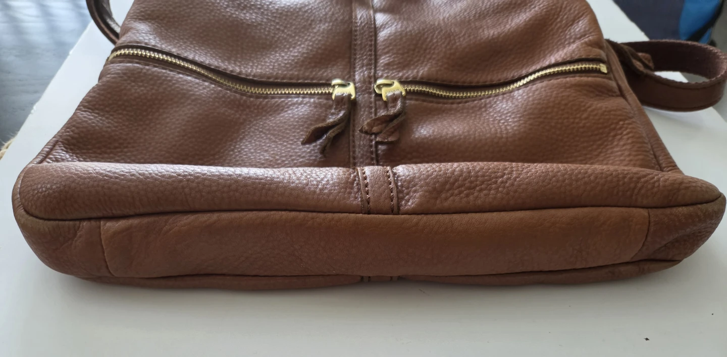 Fossil Brown Leather Tote Bag - photo 4