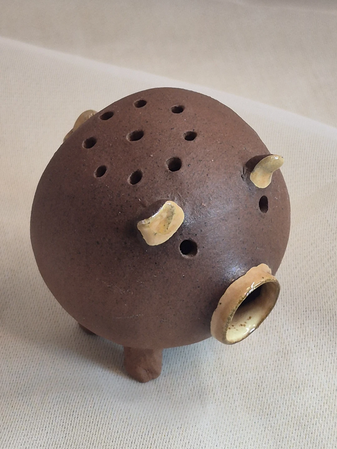 So Cute Vintage Little Studio Pottery Art 2 1/2" Pig Figurine - photo 4