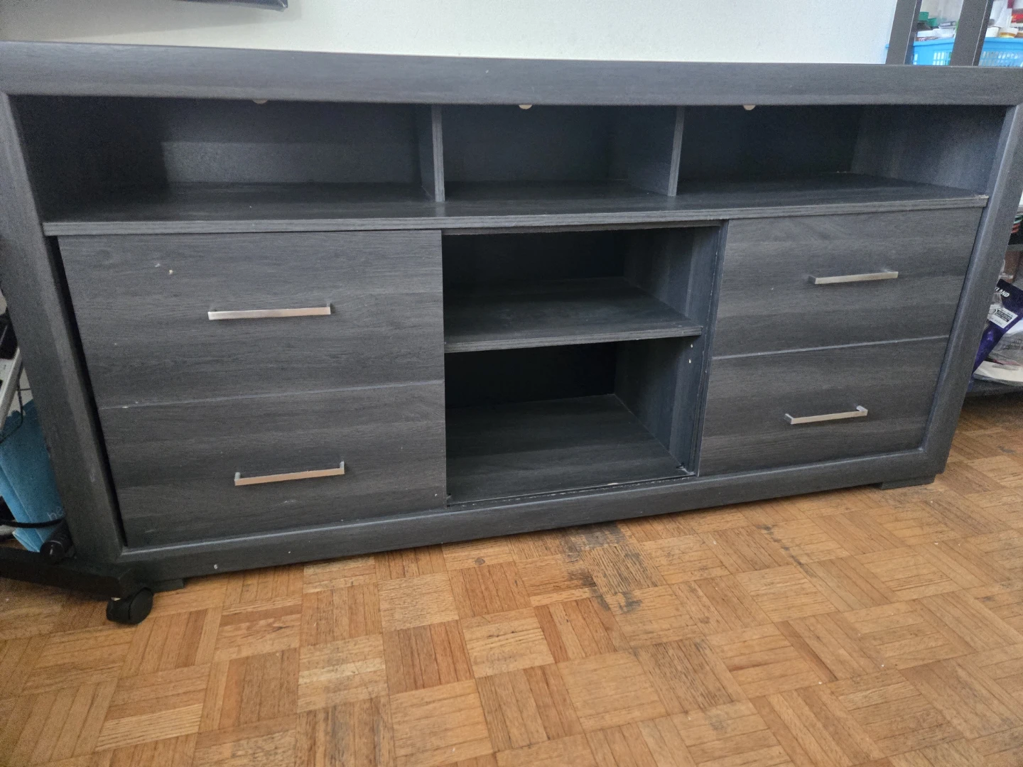 Move out sale - Dark Grey TV Stand Media Console - photo 2