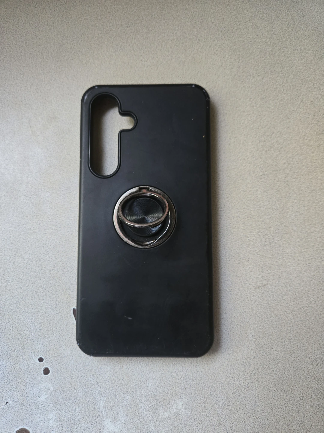 Black Smartphone s24 fe. Case with Ring Stand