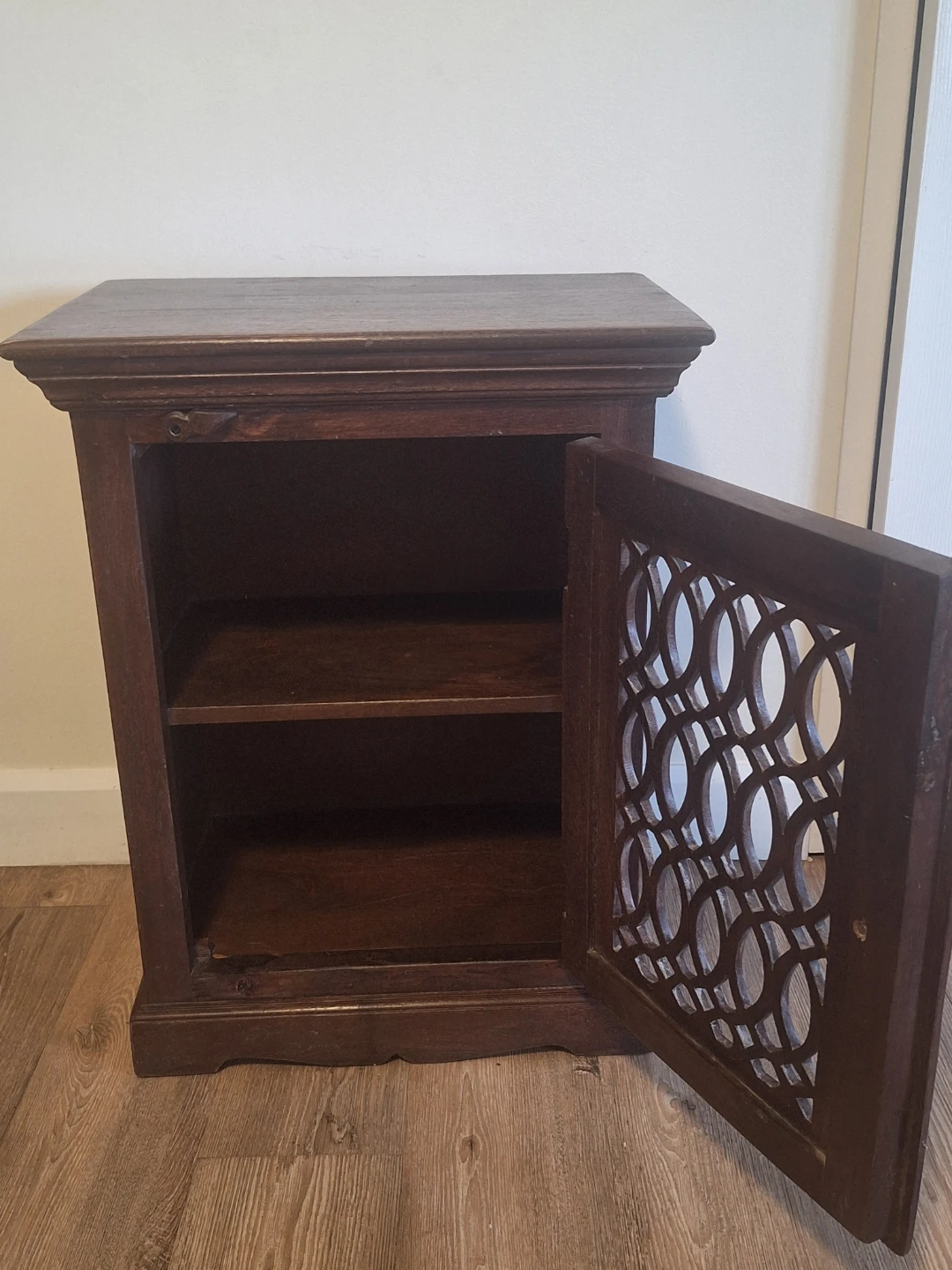 Dark Wood Bedside Cabinet - photo 2