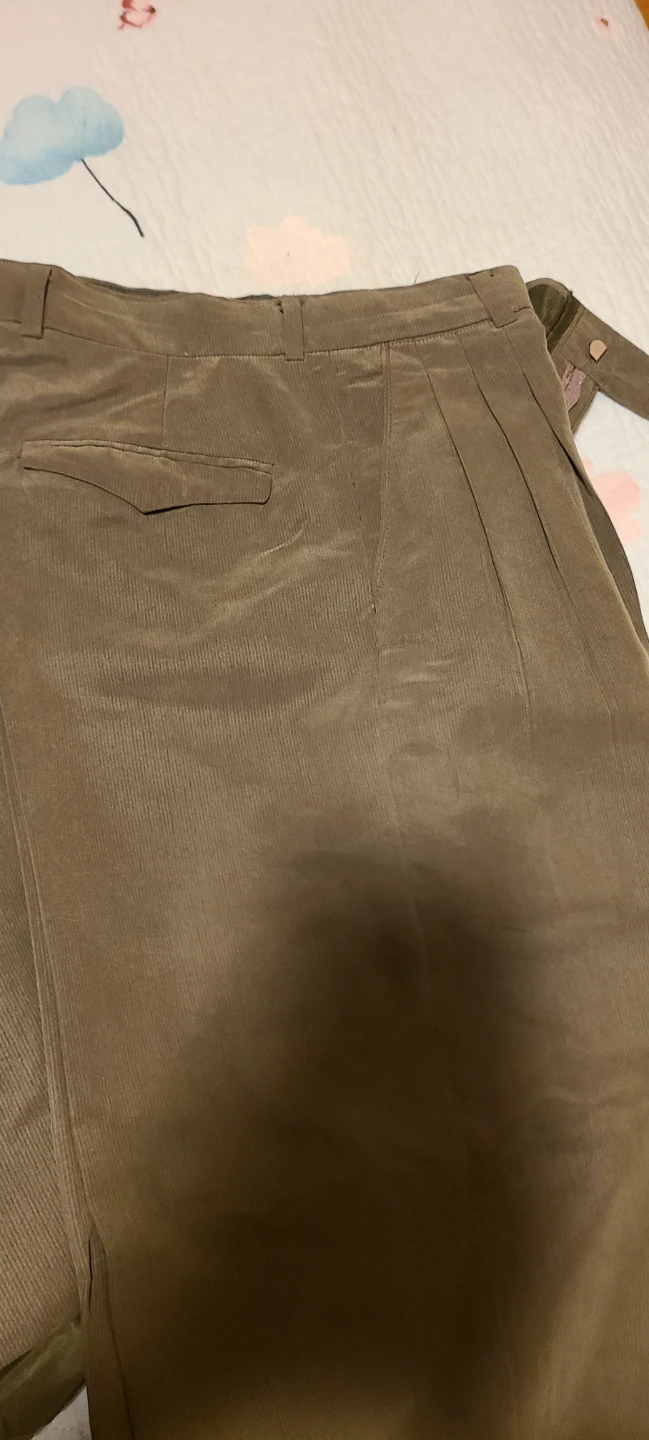 New Olive Green silk Corduroy Suit Set - photo 3