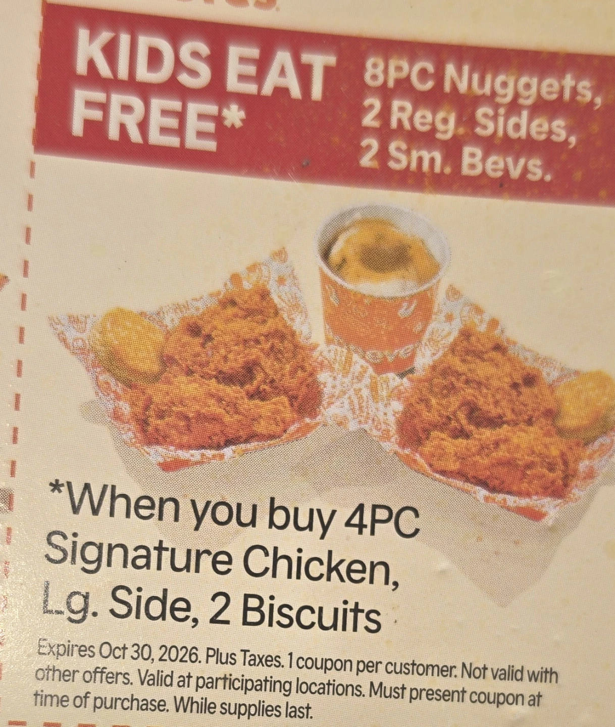 2 free Popeye's Coupons pick up only. - photo 2