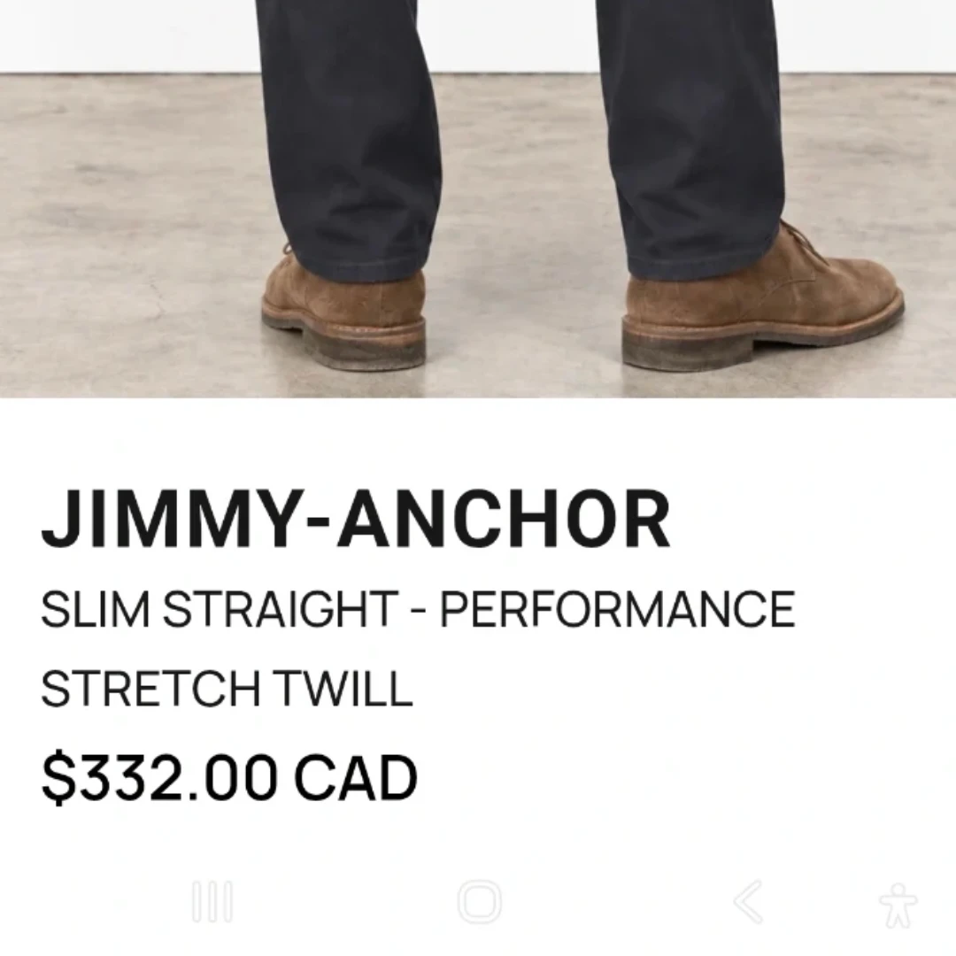 Fidelity Jimmy-Anchor Slim Straight Pants