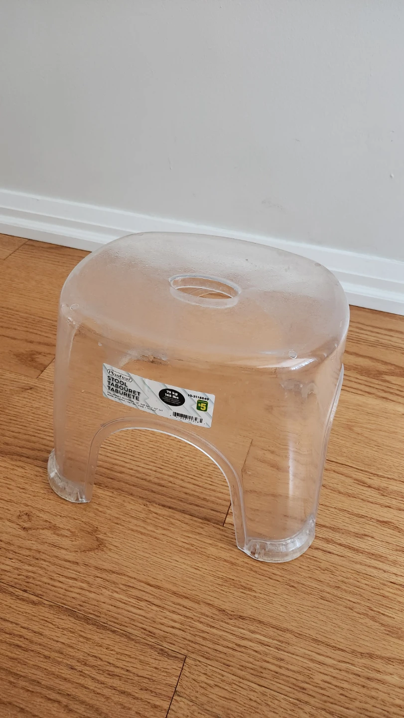 Plastica clear plastic stool
