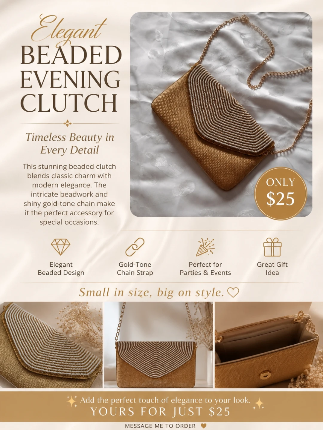 Elegant Beaded Evening Clutch