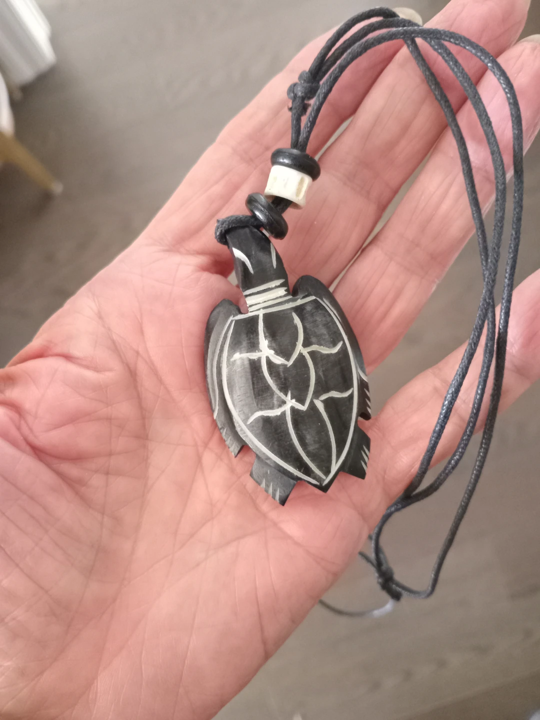 Hand-carved Turtle Pendant Necklace - photo 2